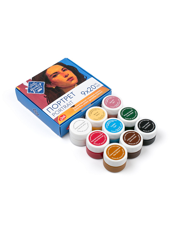 Набор гуаши Мастер-Класс "Портрет" 9 шт х 20 мл, картон 606x758